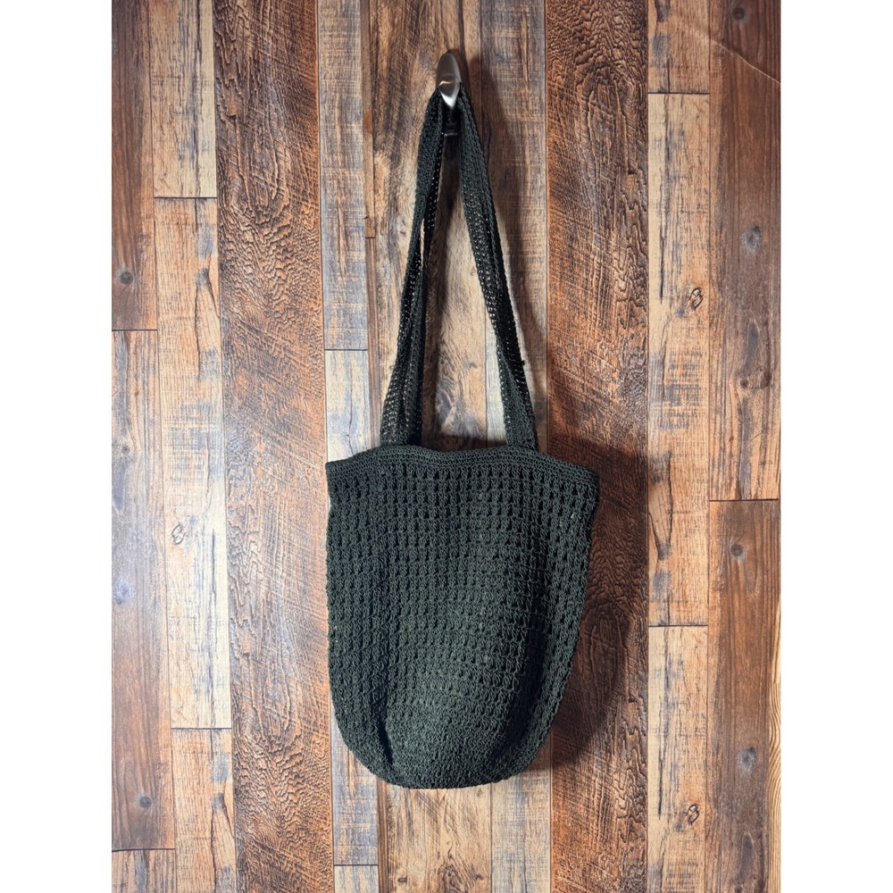 Crochet Tote Bag Shoulder Bag Lined Casual Everyday Purse - Picture 1 of 7